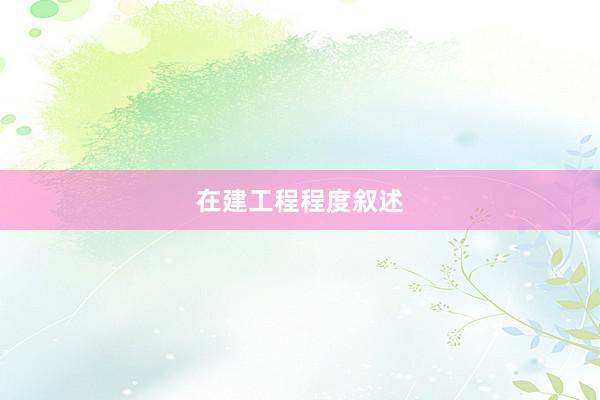 在建工程程度叙述
